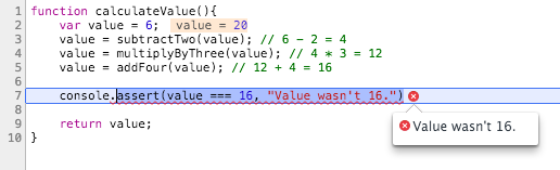 Assert fails because the value is 20 insted of 16