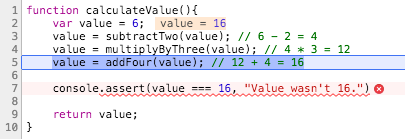 After calling multiplyByThree the values is 16 instead of the expected 12.