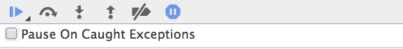 Break on exceptions Chrome feature