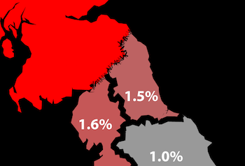 Boundaries work within England, but are intermittent at border to Scotland